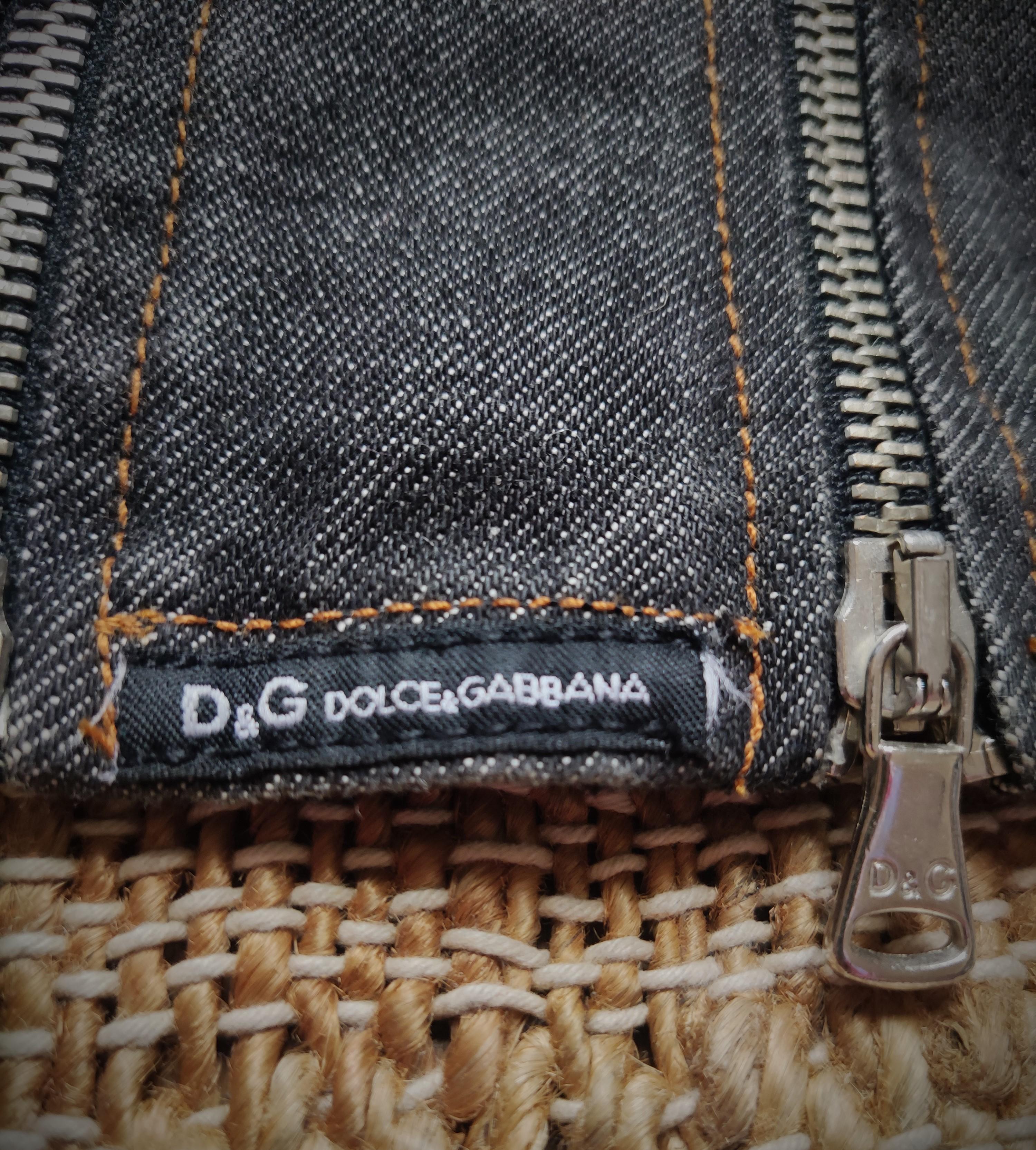 D&G Dolce and Gabbana Zip Zipper Panel Metal Denim Bustier Vintage Top Corset For Sale 11