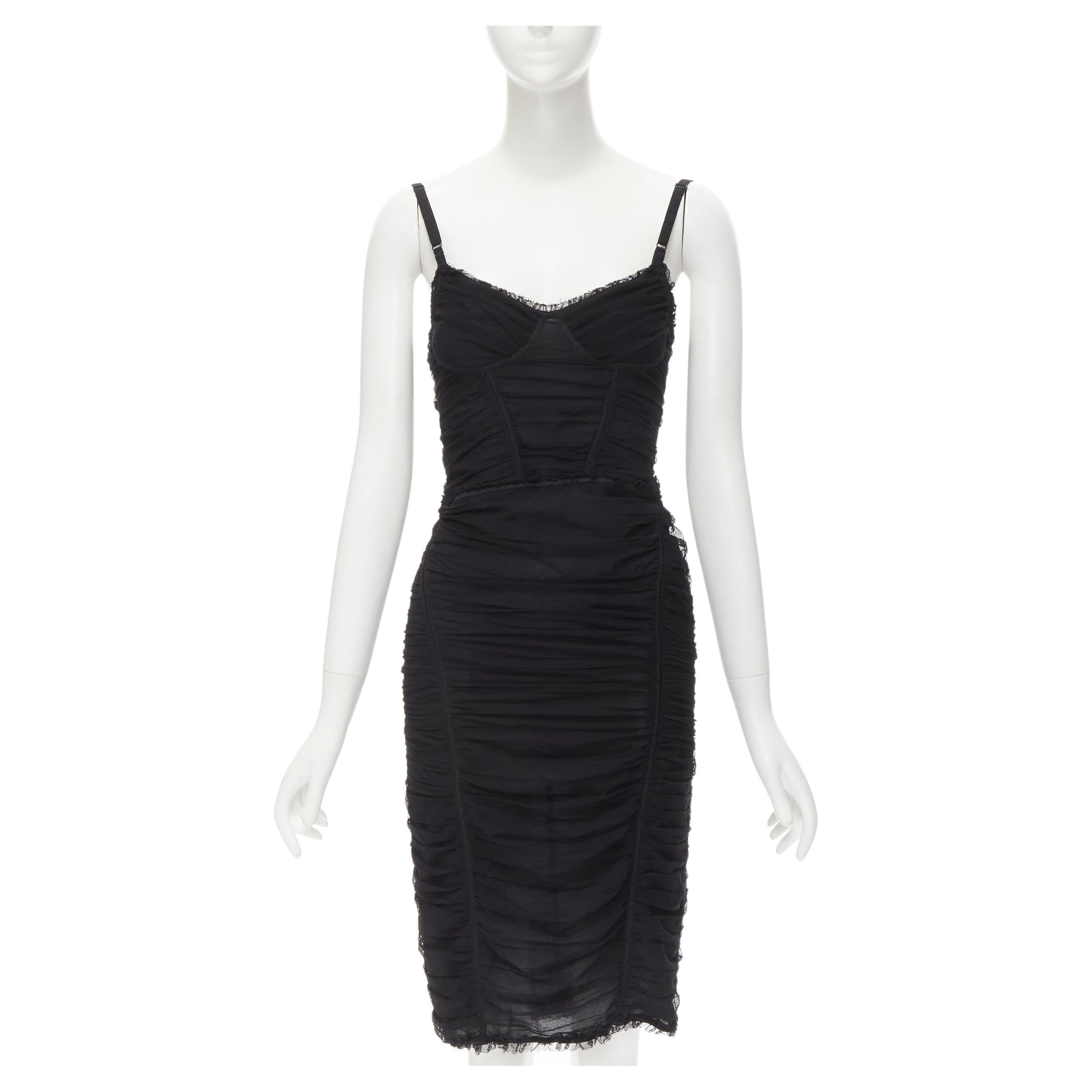 Womens Clothing Dresses Cocktail and party dresses Dolce & Gabbana Tulle 3/4 Length Dress in Black 