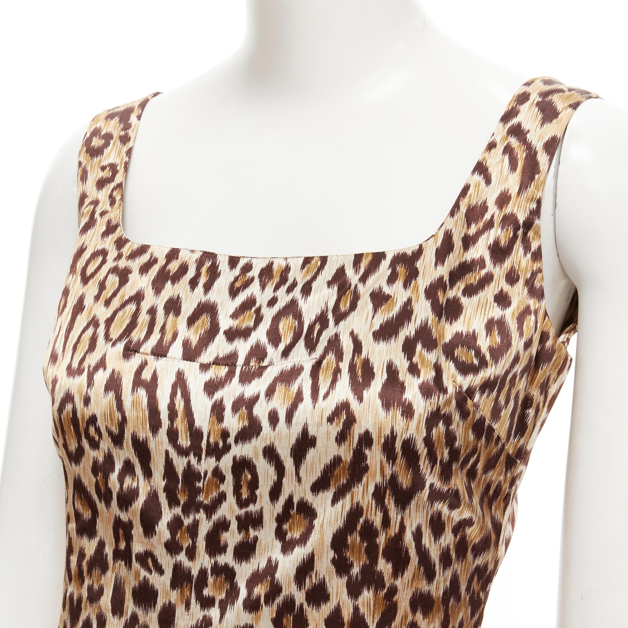 D&G DOLCE GABBANA brown leopard print sheath cocktail dress IT42 M 
Reference: GIYG/A00145 
Brand: D&G 
Material: Viscose 
Color: Brown 
Pattern: Leopard 
Closure: Zip 
Extra Detail: Stretch on fabric. Square neckline. 
Made in: Italy 

CONDITION: