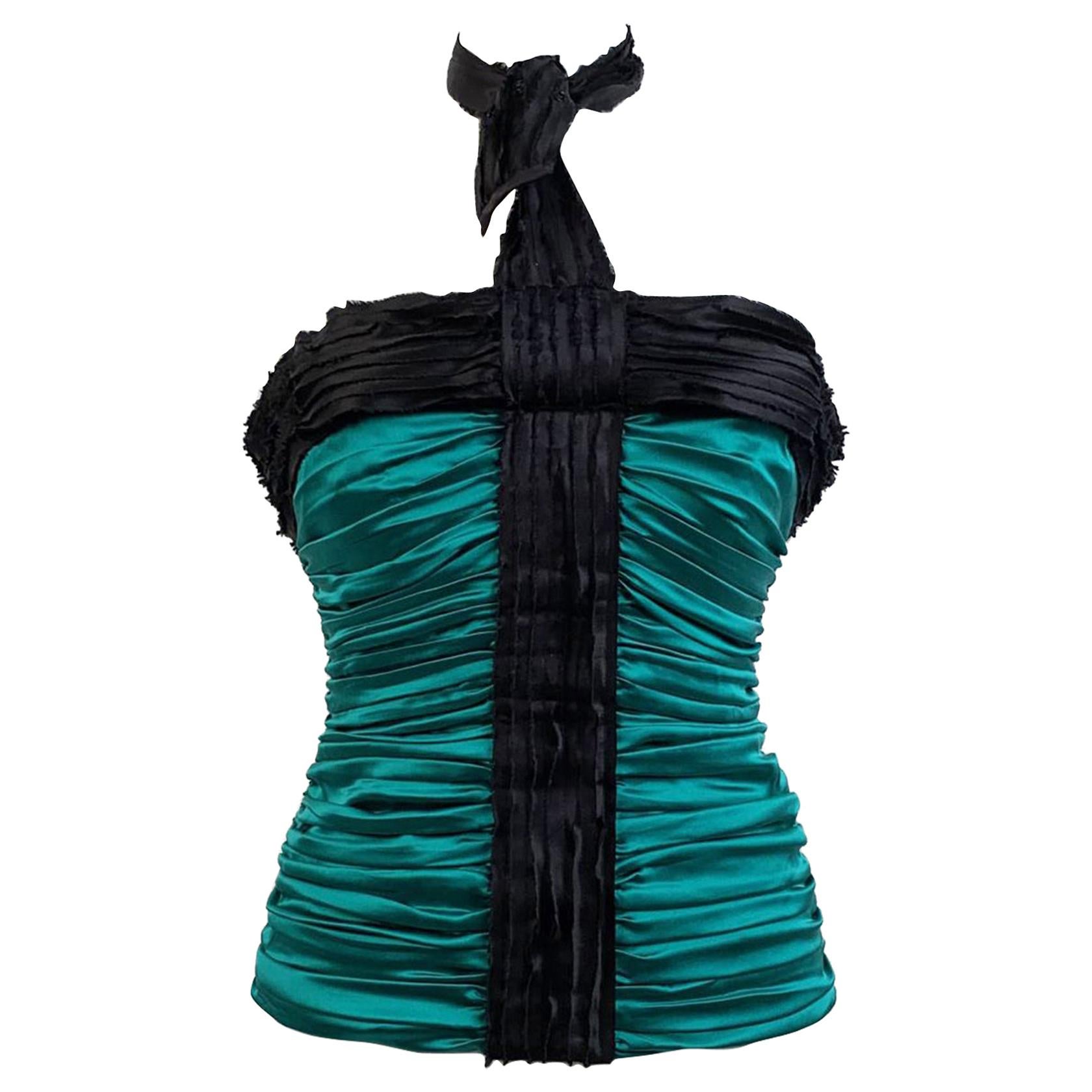 silk bustier top
