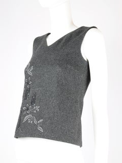 D&G Dolce & Gabbana NWT Sleeveless Grey Tanktop Spencer Vest Top 1990s