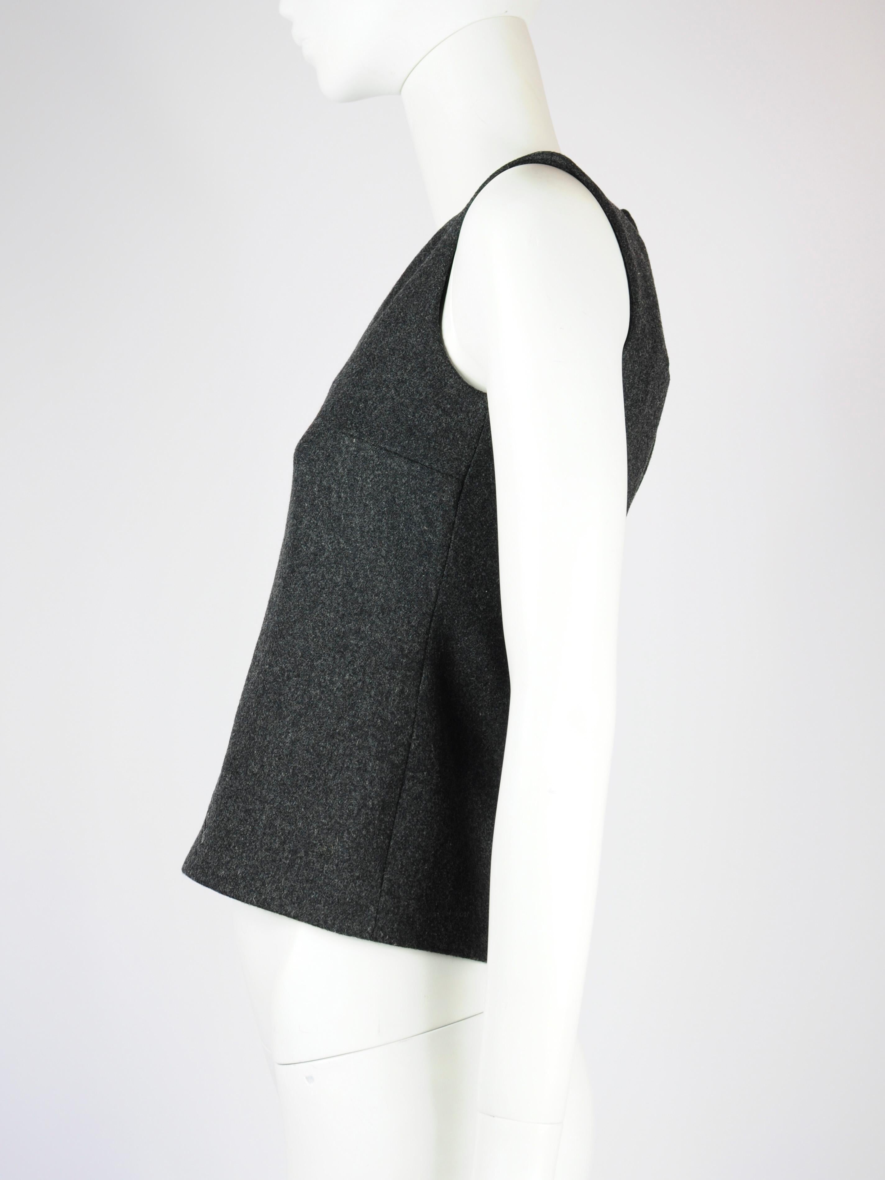 D&G Dolce & Gabbana NWT Sleeveless Grey Tanktop Spencer Vest Top 1990s In New Condition For Sale In AMSTERDAM, NL