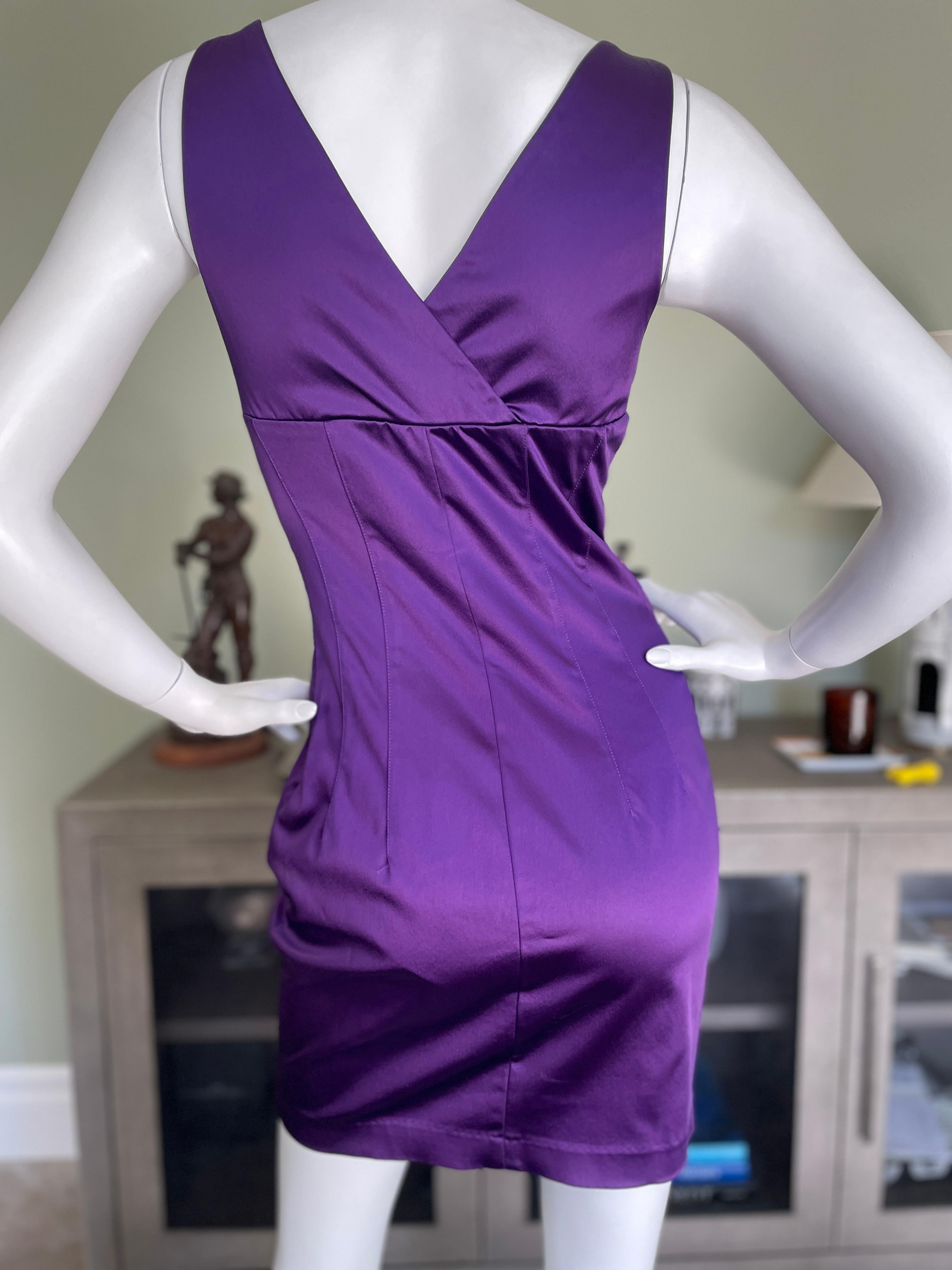 Women's D&G Dolce & Gabbana Purple Lace Trim Cocktail Dress 