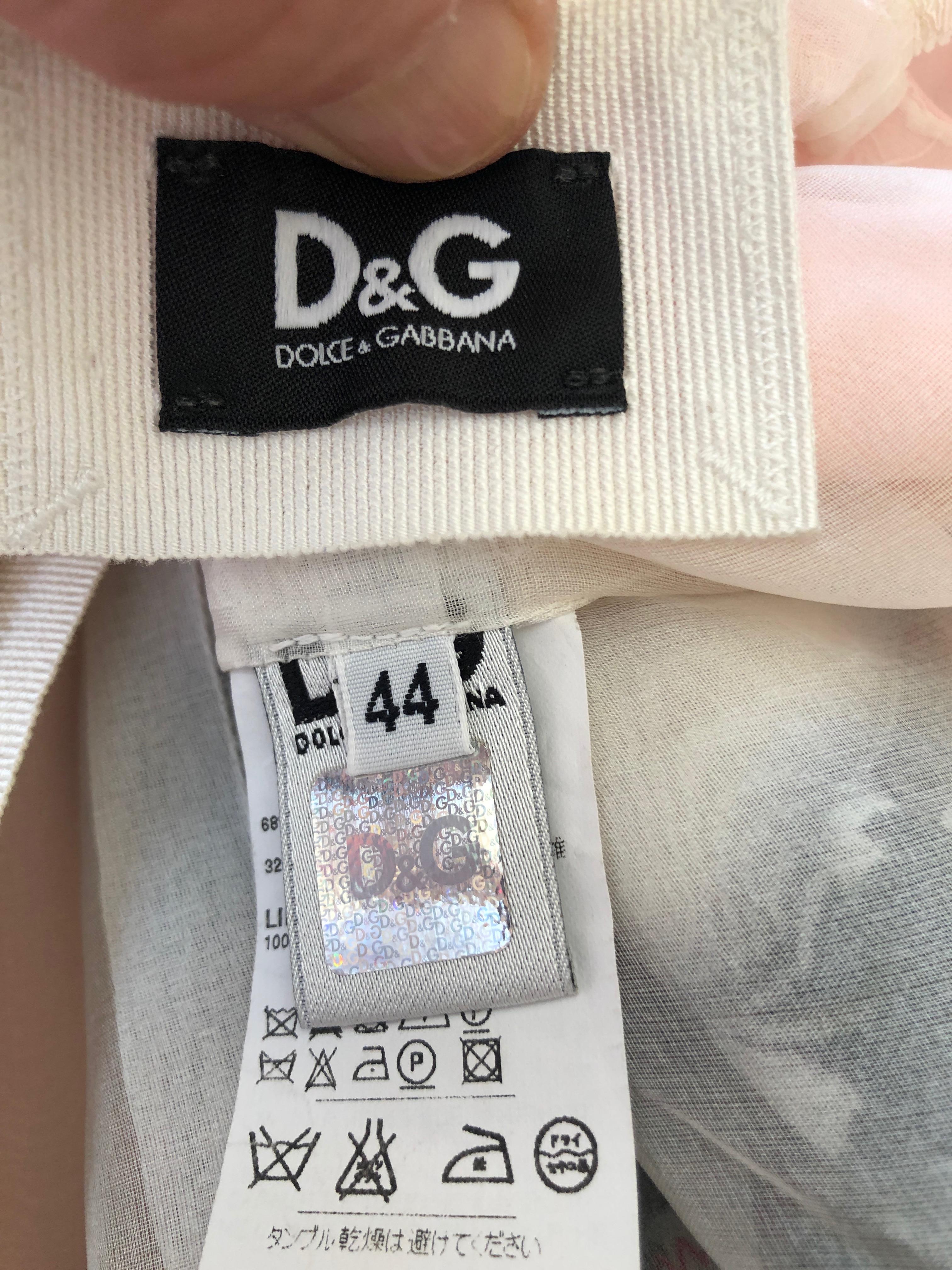 D&G Dolce & Gabbana Romantic Floral Dress For Sale 1
