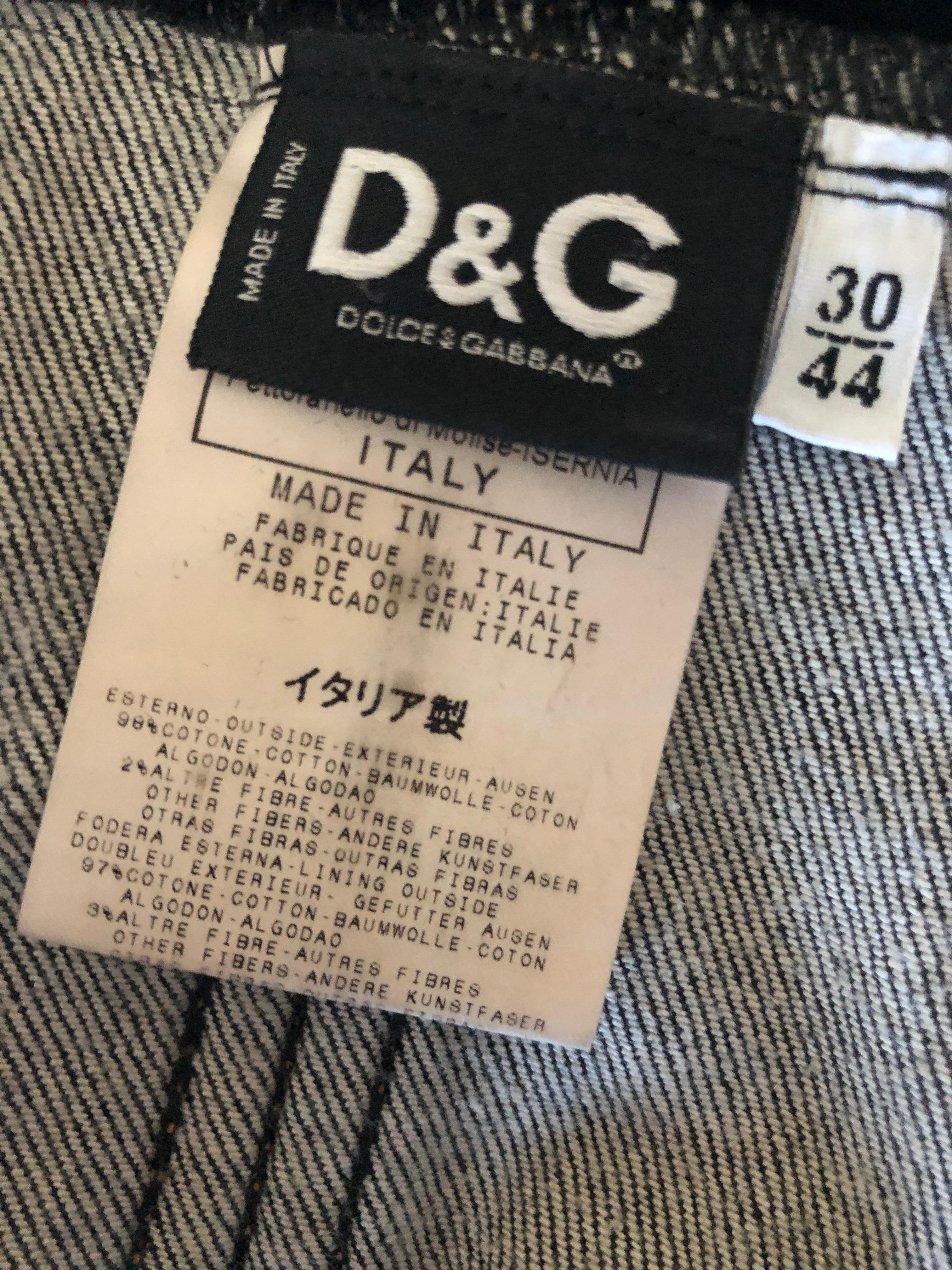D&G Dolce & Gabbana Sexy Vintage Dark Denim Off the Shoulder Corset Dress For Sale 4