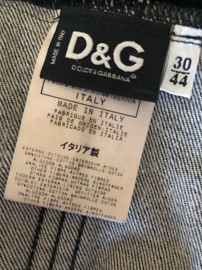 D&G Dolce and Gabbana Sexy Vintage Dark Denim Off the Shoulder Corset ...
