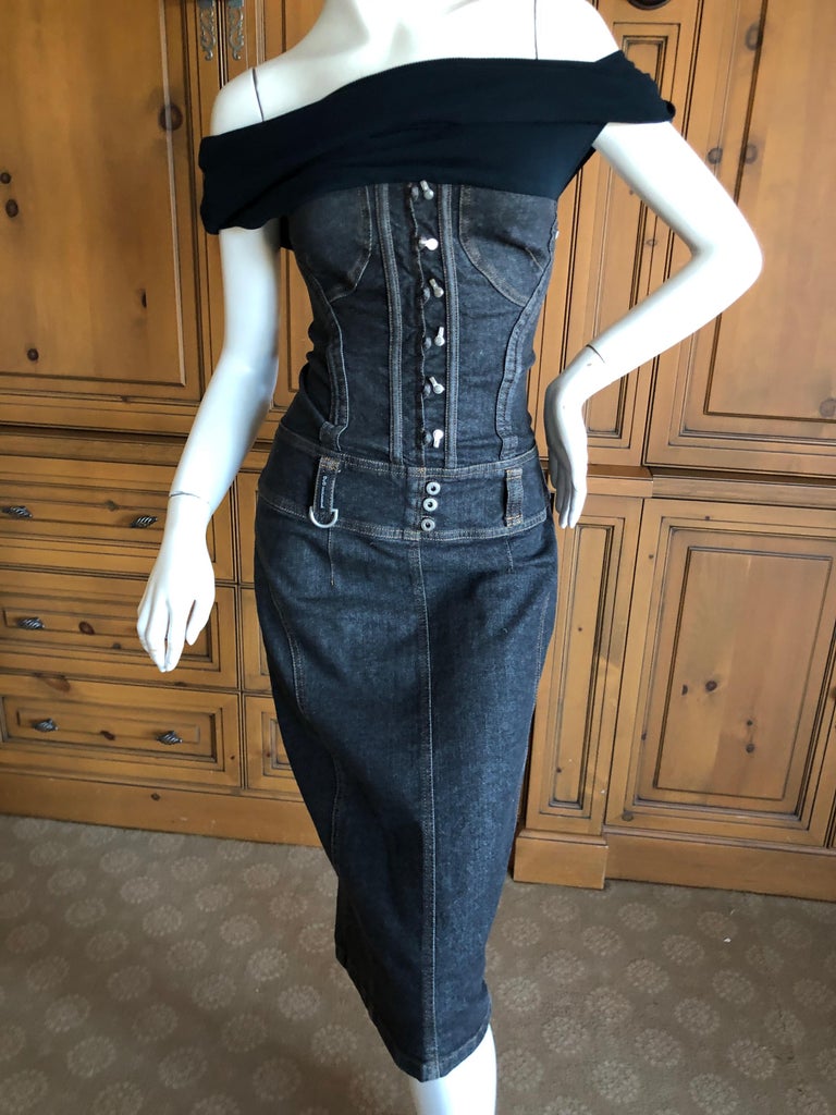 d&g denim dress South Coast Textured Denim Dress M
