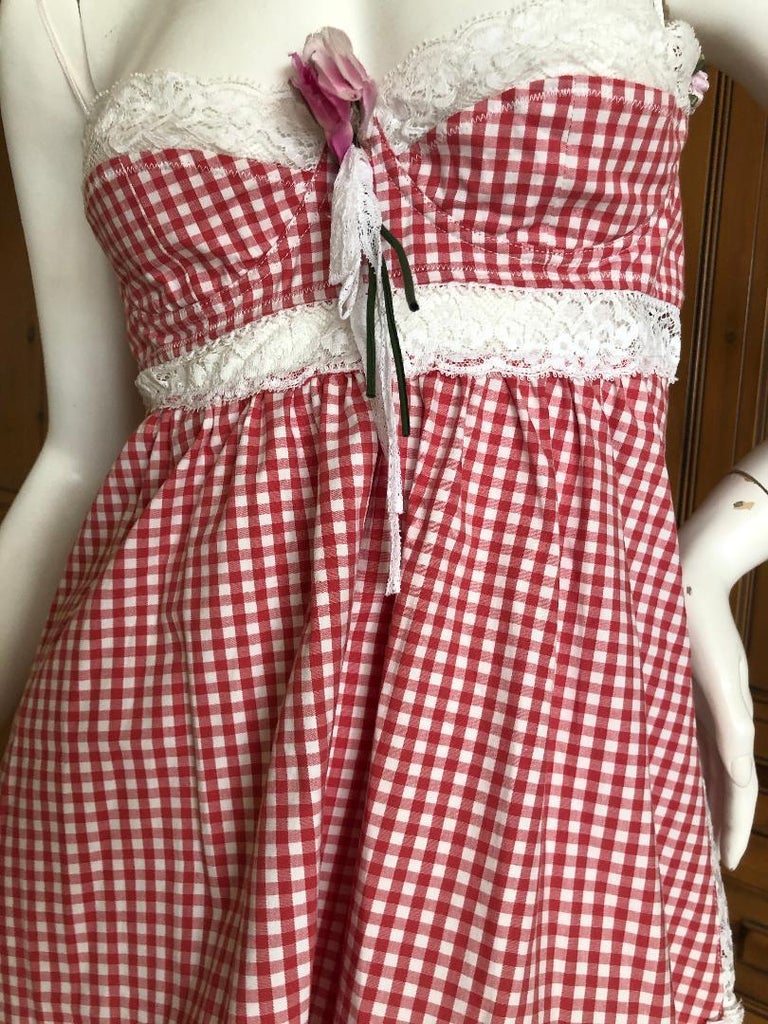 Dolce gabbana gingham dress clearance