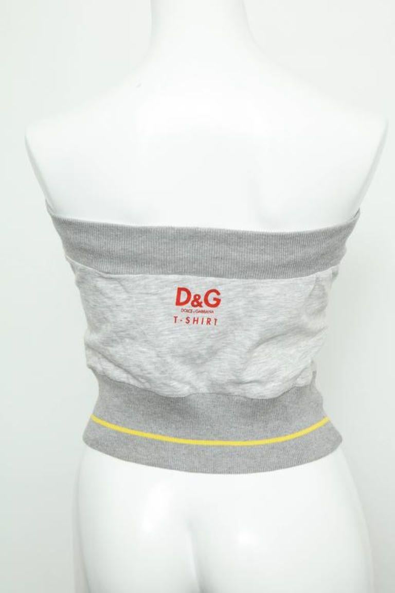 D&G Dolce & Gabbana Tube Top With “Vancouver” Logo In Good Condition For Sale In Hoffman Estates, IL