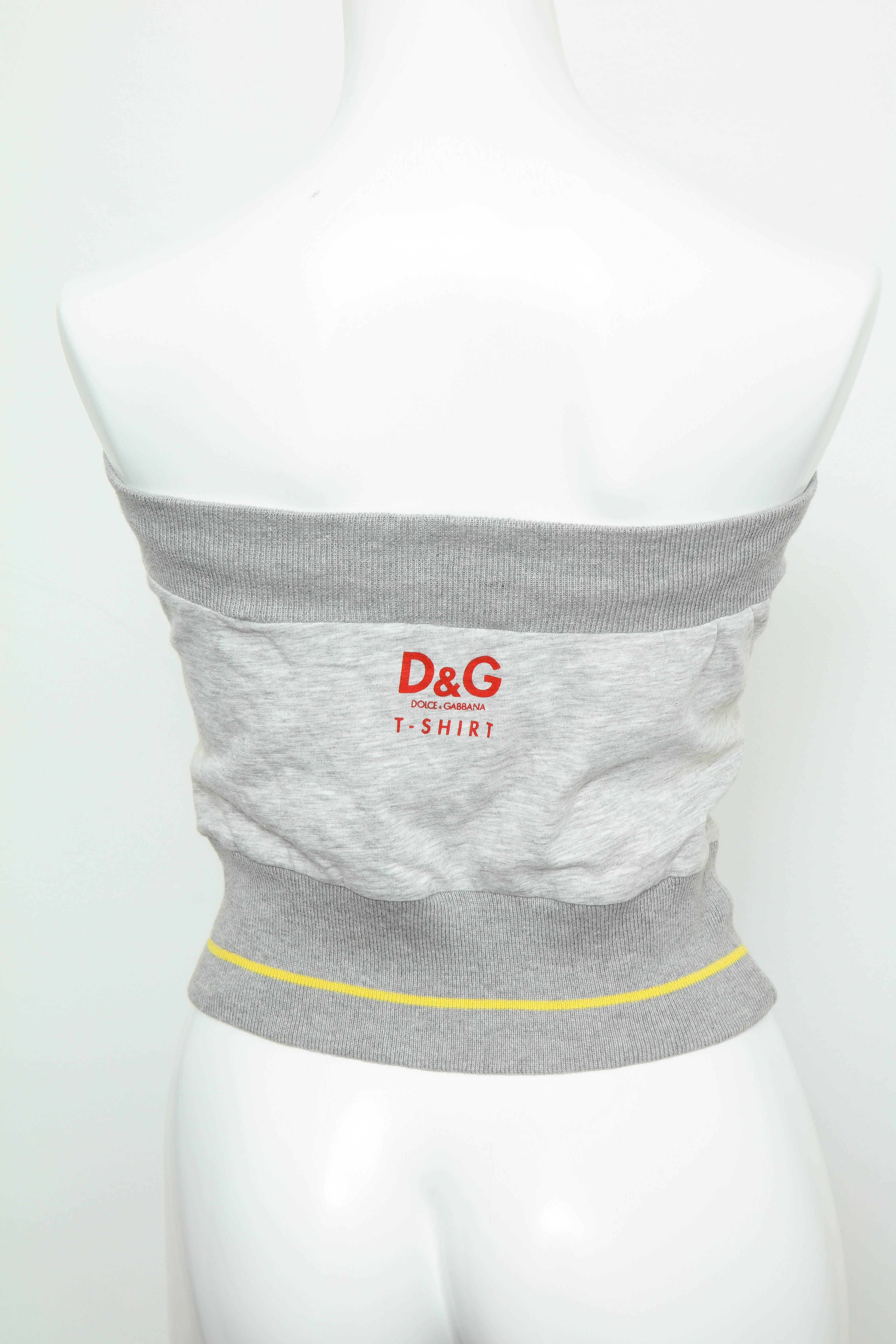 D&G Dolce & Gabbana Tube Top with 