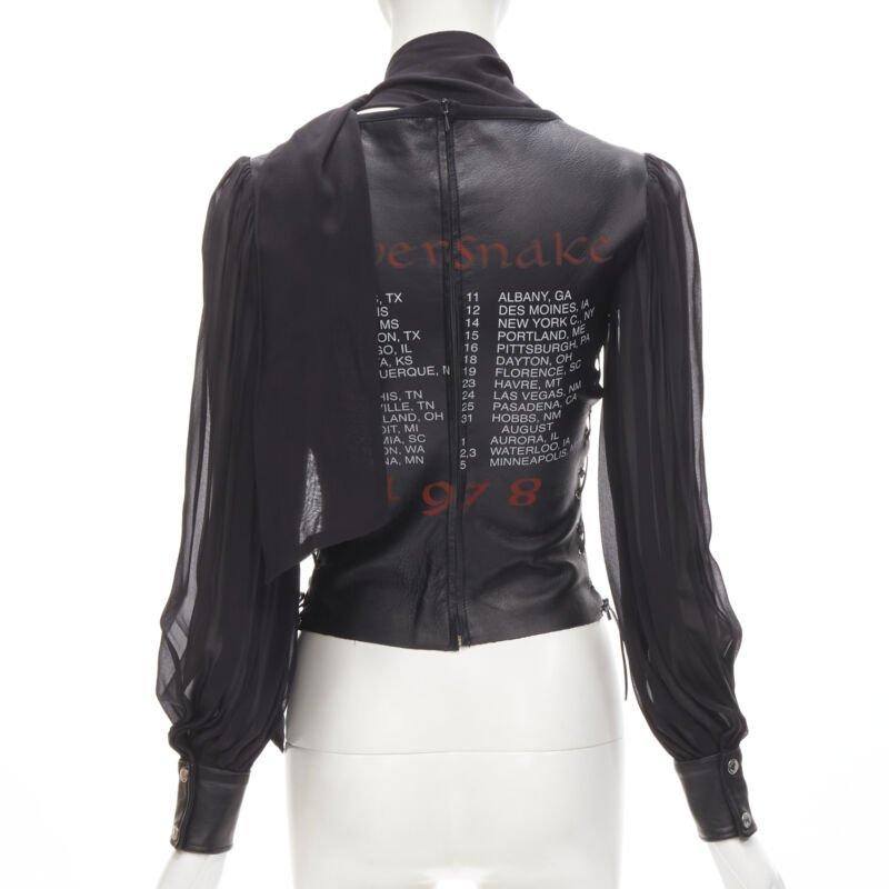 D&G DOLCE GABBANA Vintage 2001 Maßgeschneiderte Lederkorsett-Bluse IT38 XS Damen im Angebot