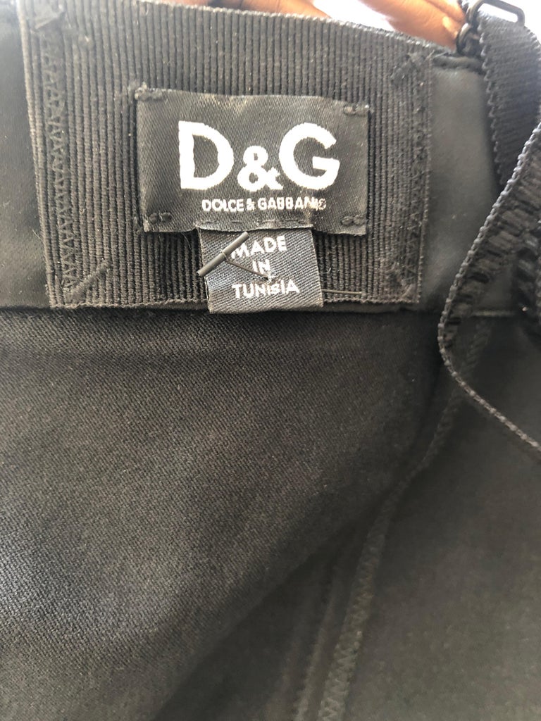 D&G Dolce and Gabbana Vintage Black Corset Top at 1stDibs