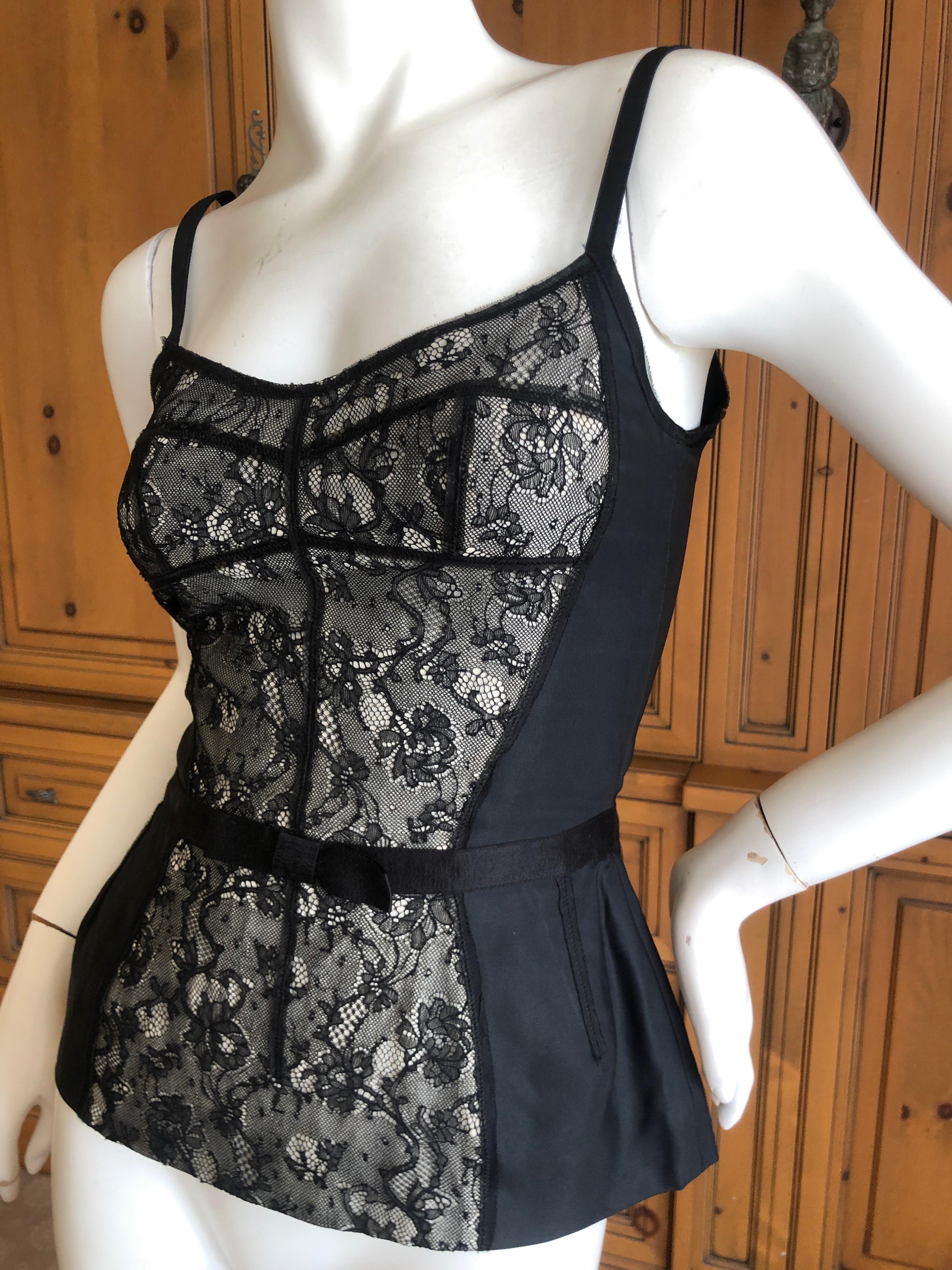 D&G Dolce & Gabbana Vintage Black Lace Corset with Cabachon Buttons.
Marked size 42, lots of stretch
Bust 34'
Waist 26