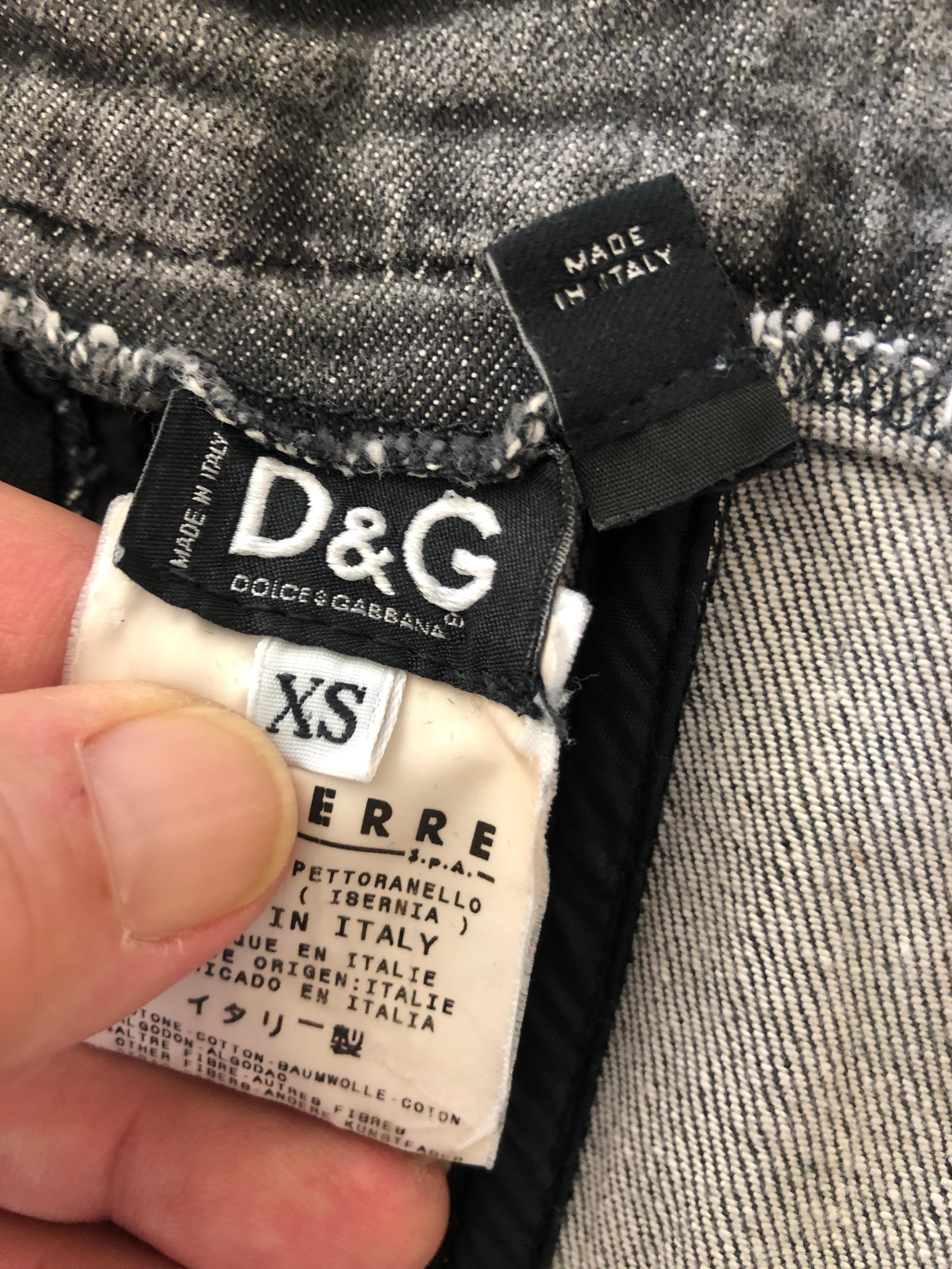 D&G Dolce & Gabbana Vintage Dark Denim Corset Size XS In Excellent Condition In Cloverdale, CA