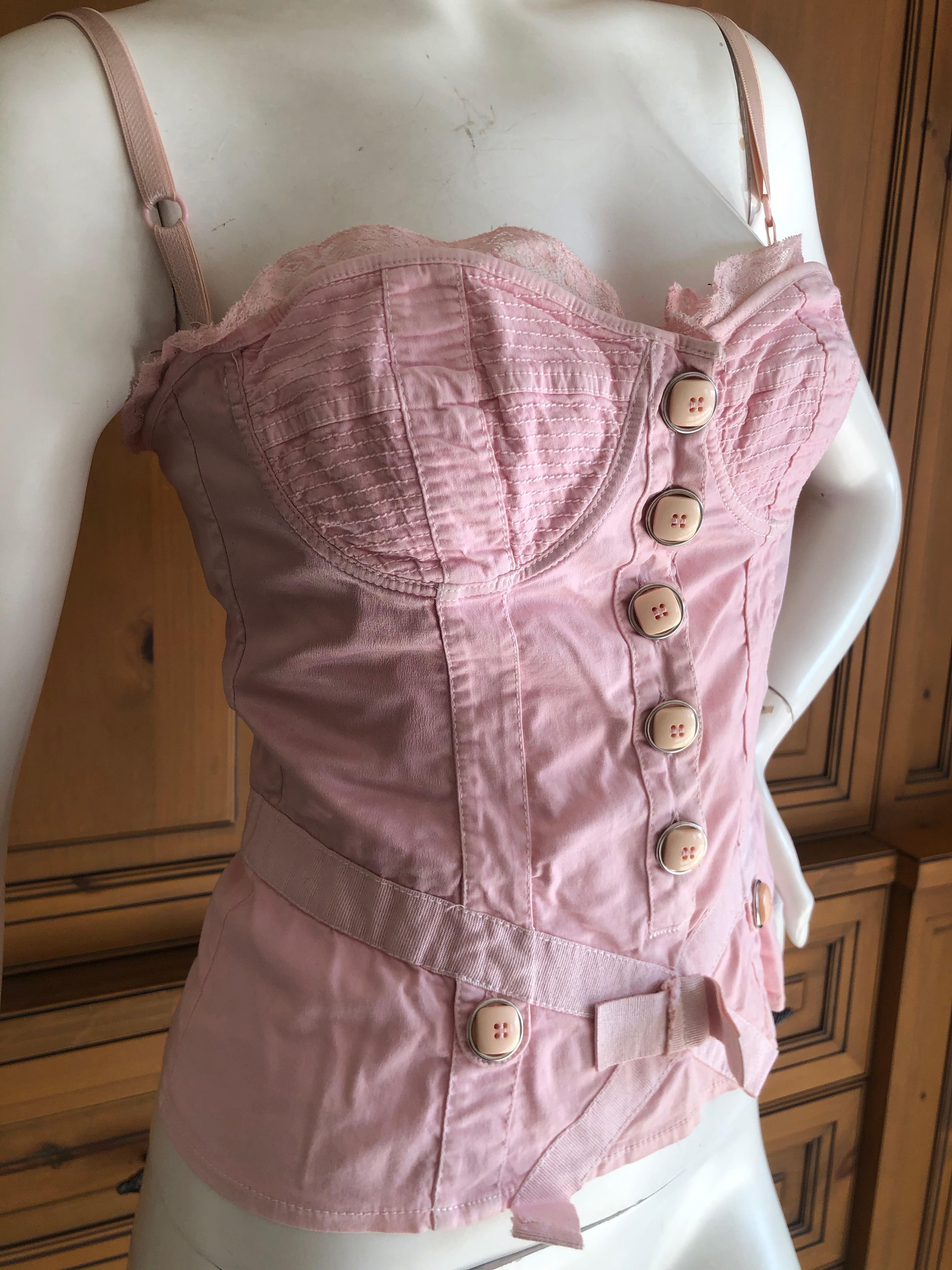 dolce and gabbana pink corset