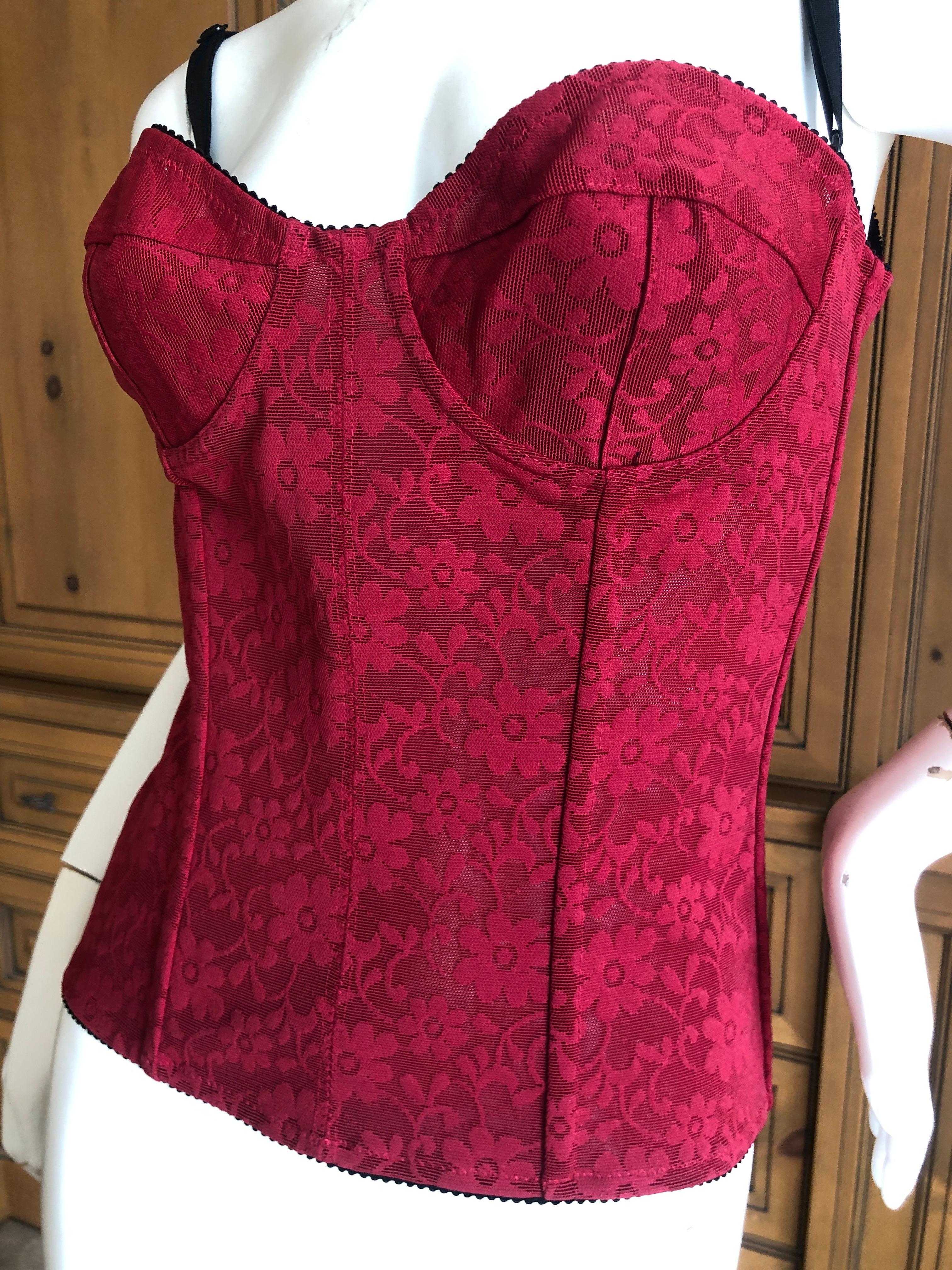 red lace corset top