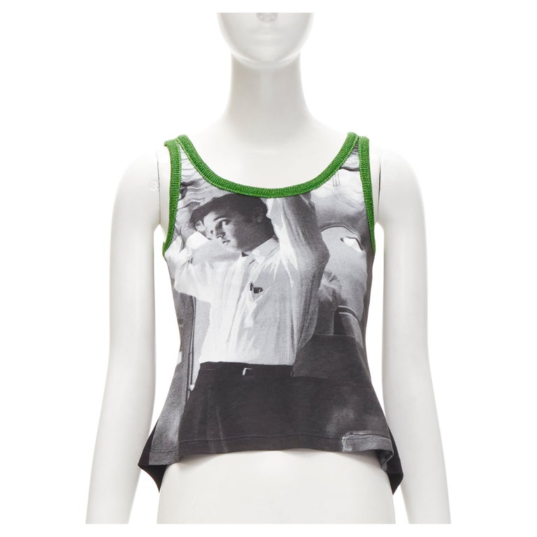 D&G DOLCE GABBANA Vintage Y2K Elvis Presley photo print green 