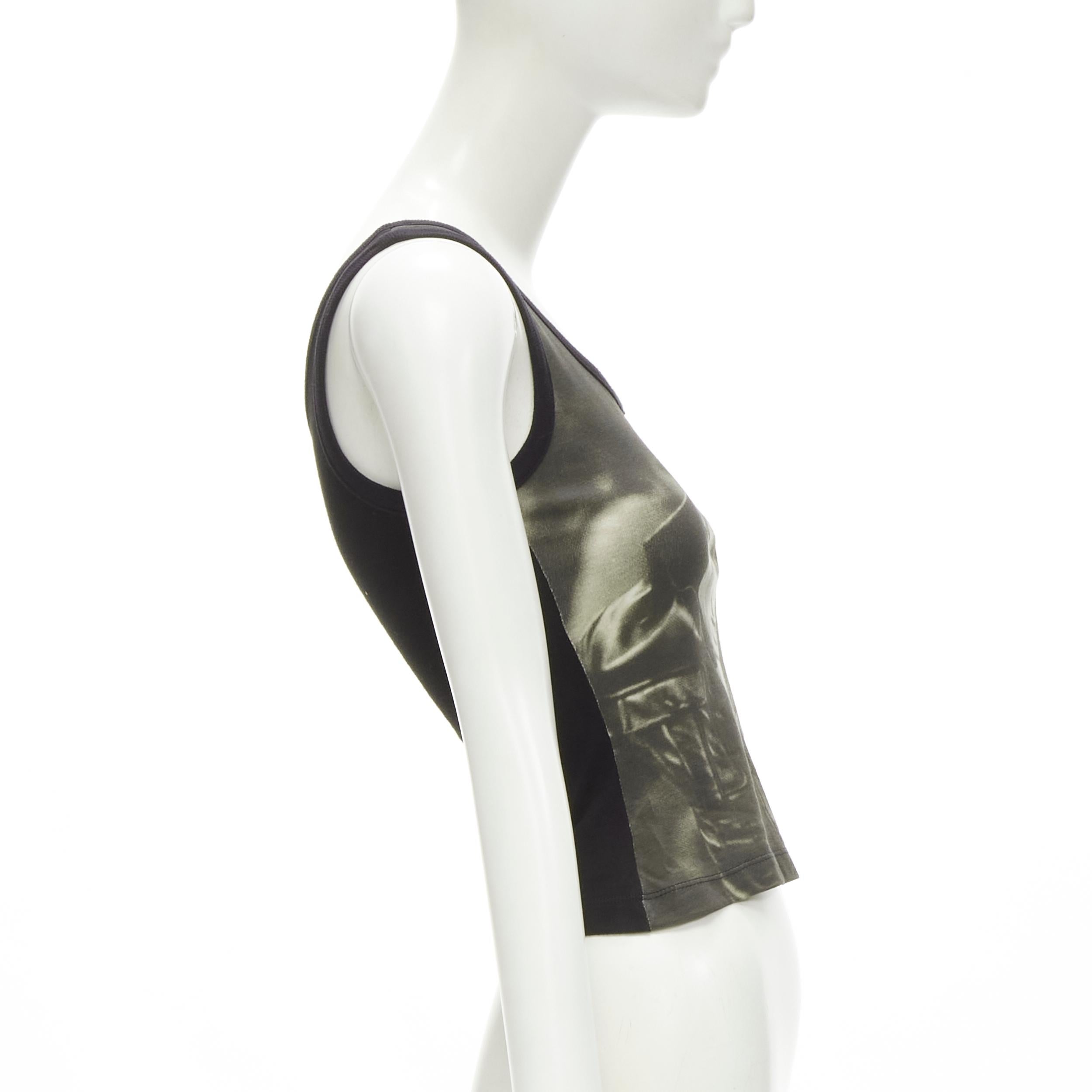 D&G DOLCE GABBANA Vintage Y2K Elvis Presley photo print ribbed trim tank top S In Excellent Condition In Hong Kong, NT