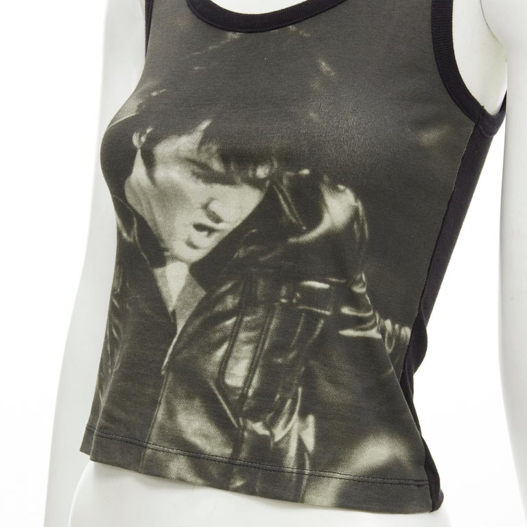 D&G DOLCE GABBANA Vintage Y2K Elvis Presley photo print ribbed 