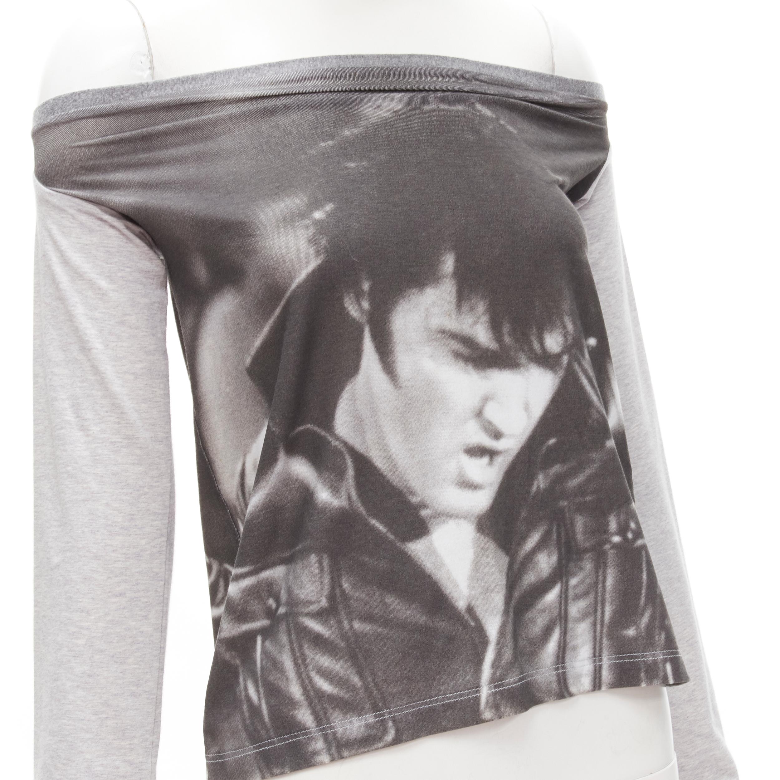 D&G DOLCE GABBANA Vintage Y2K grey Elvis Presley photo print off