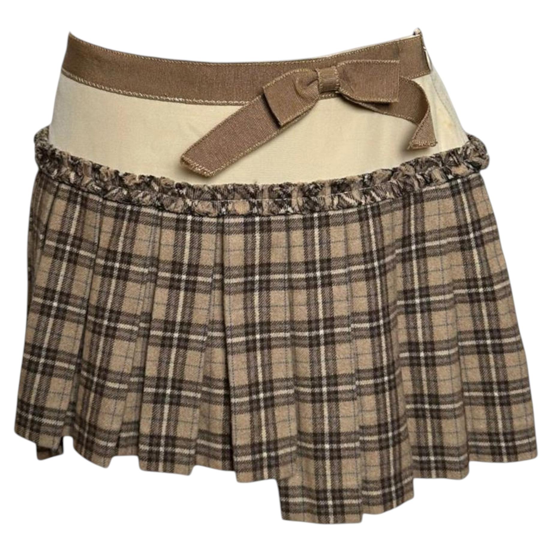 D&G F/W 2008 Tartan Pleated Mini Skirt