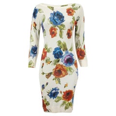 D&G Mini-Pulloverkleid mit Blumendruck, Größe M