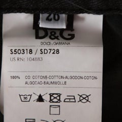 D&G Grey Acid Washed Denim Straight Fit Jeans S