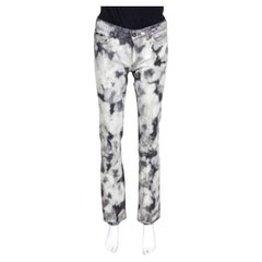 D&G Grey Acid Washed Denim Straight Fit Jeans S