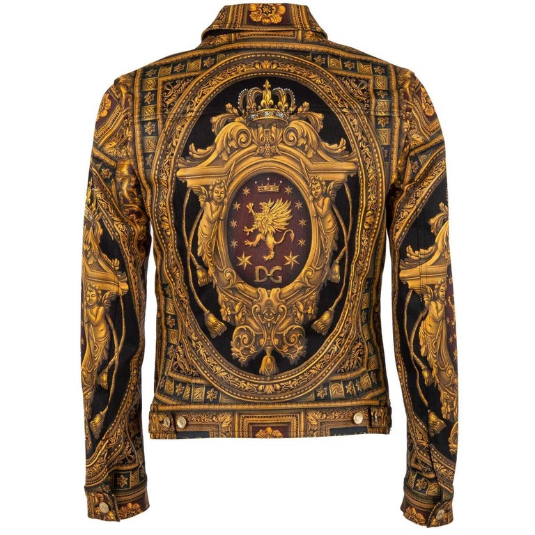 DG Jacquard Denim Jacket in Blue - Dolce Gabbana