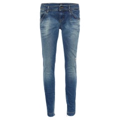 D&G - Jolie jean skinny indigo en jean vieilli, taille M