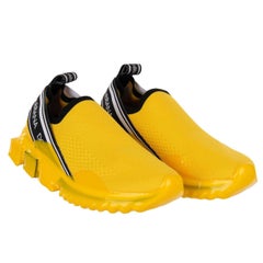 D&G Logo Slip-On Sneaker SORRENTO with Logo Stripes Yellow Black EUR 35.5