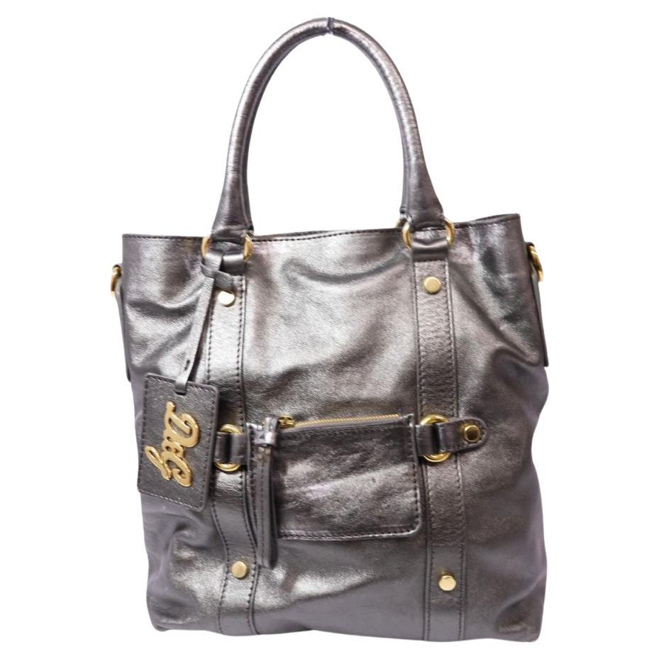 D&G metallic Golden Box leather tote bag For Sale