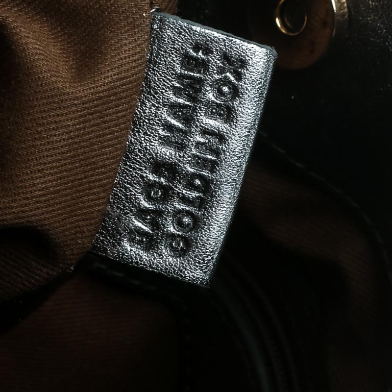 D&G Golden Box Messenger Bag aus Metallic-Grauem Leder im Angebot 6