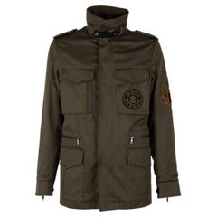 D&G Military Canvas Jacket DG LOVE with Embroidery und Pockets Khaki 44