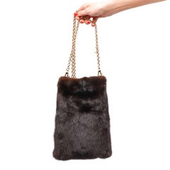 D&G Mirrored Mink Fur Ski Goggles Mask Sunglasses with Bag Green Gold