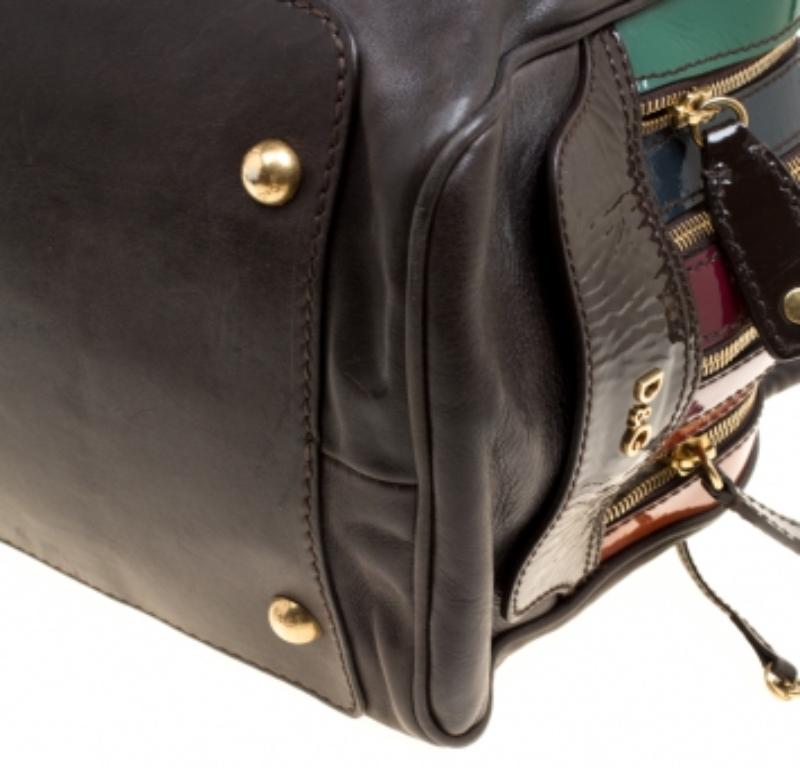 D&G Lily Bowlertasche aus mehrfarbigem Leder Lily im Angebot 1