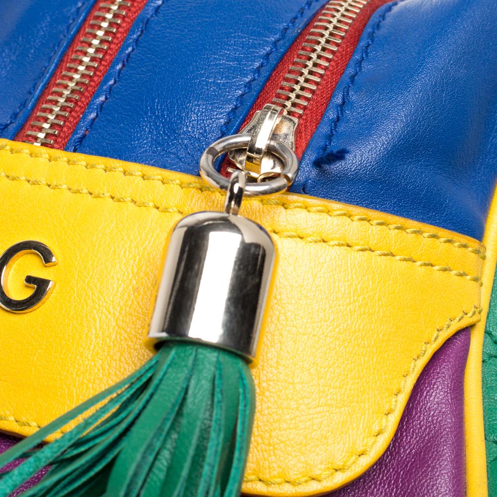D&G Multicolor Leather Lily Glam Bowler Bag 3