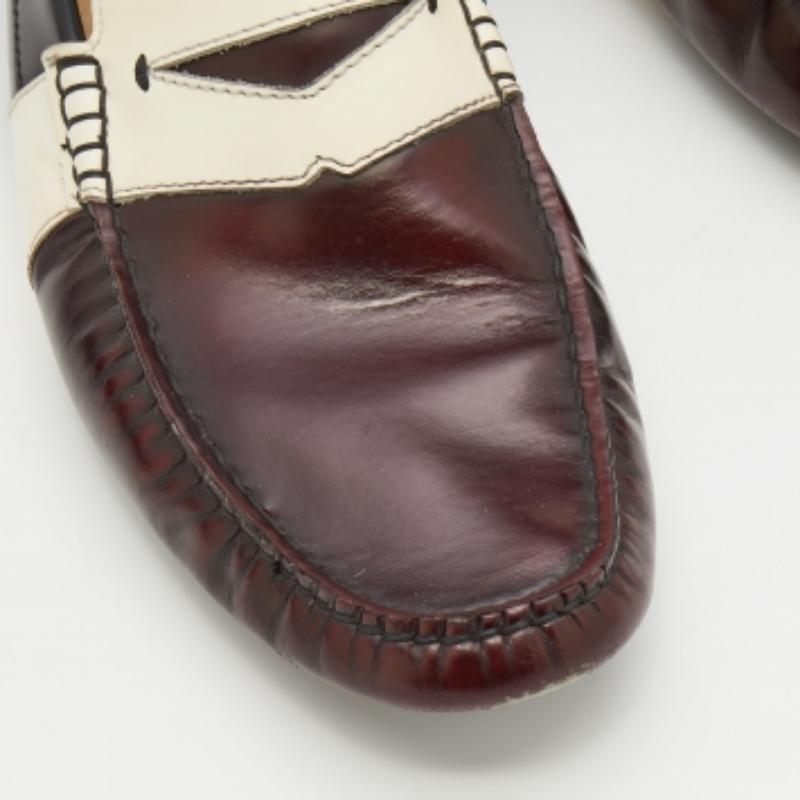 D&G Multicolor Leather Penny Slip On Loafers Size 42 In Good Condition In Dubai, Al Qouz 2