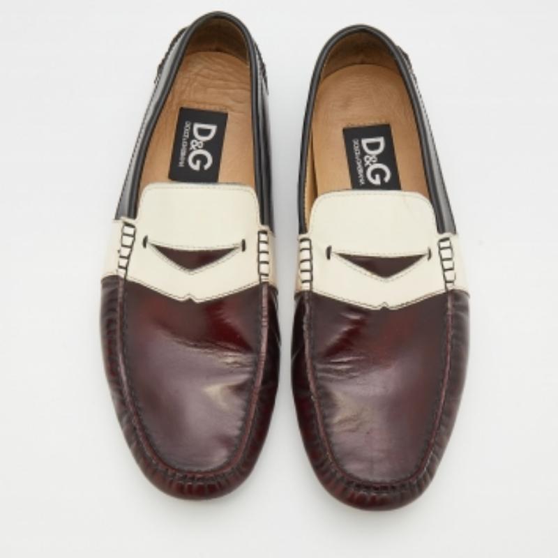 D&G Multicolor Leather Penny Slip On Loafers Size 42 1