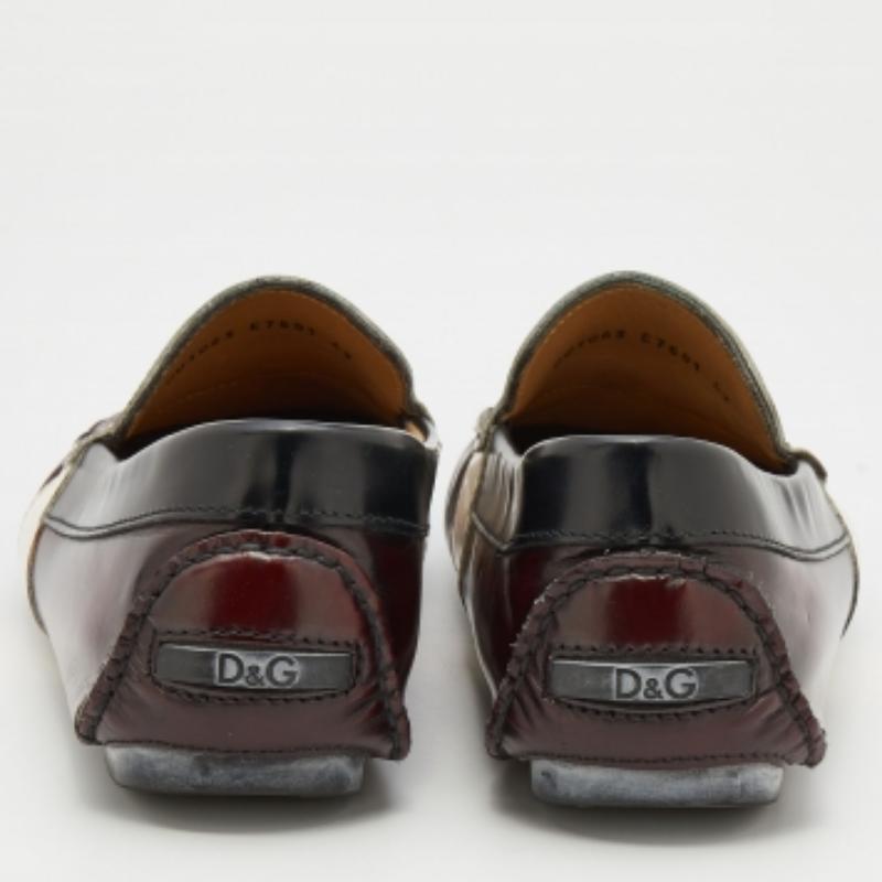 D&G Multicolor Leather Penny Slip On Loafers Size 42 2