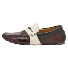 D&G Multicolor Leather Penny Slip On Loafers Size 42