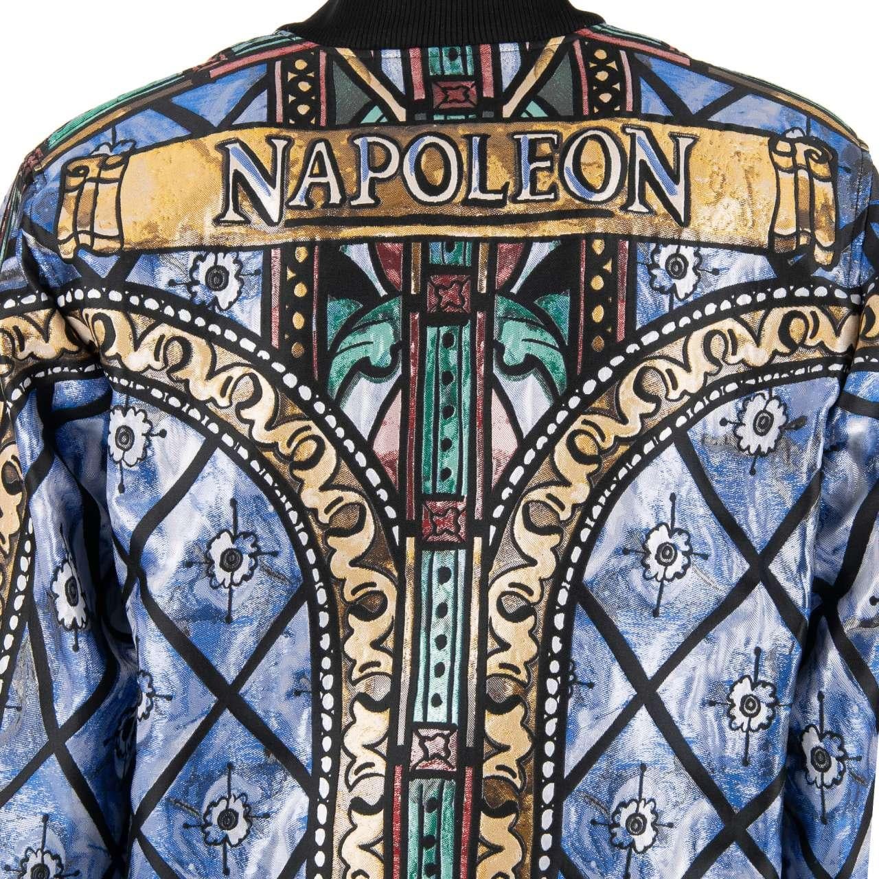 Chemise Dolce & Gabbana Napoléon Imprimé Intégral Soie - Taille 52 (L) Unisexe - Occasion Très Bon état
