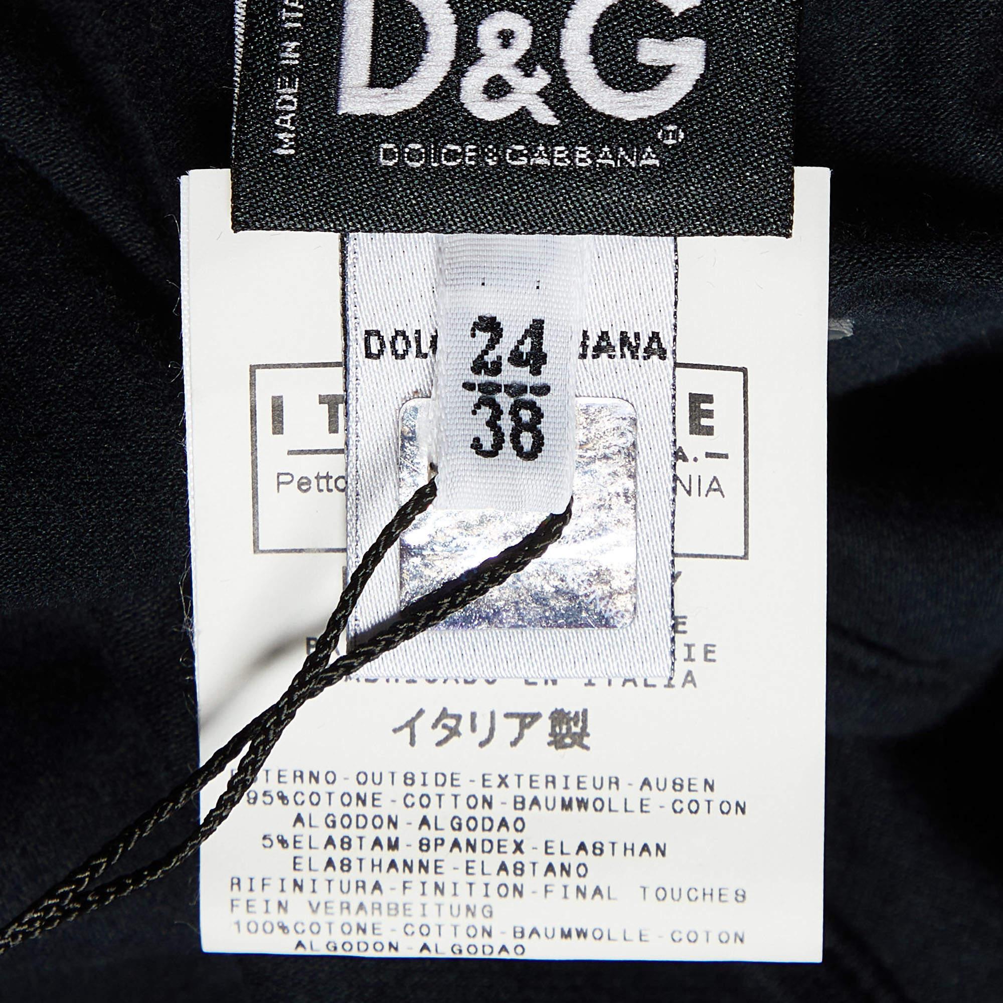 De las mujeres D&G Top sin mangas de punto de algodón azul marino S en venta