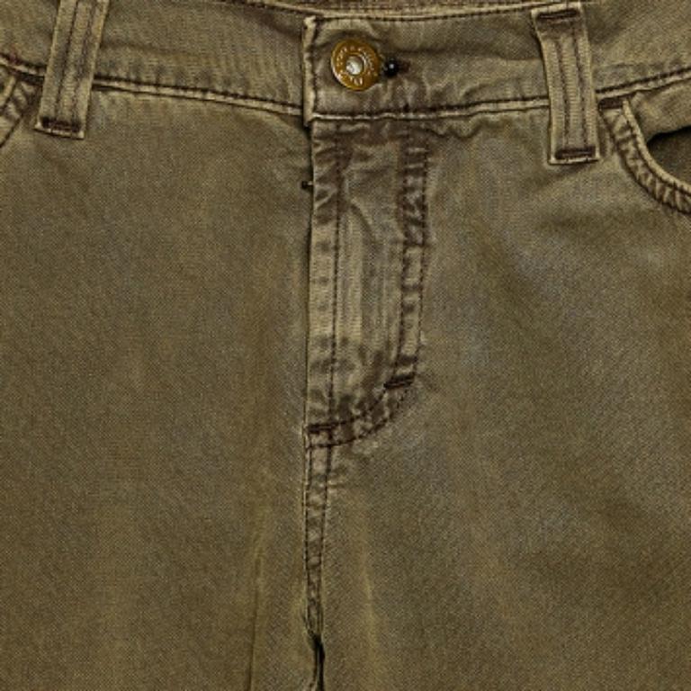 D&G Olive Green Denim Flared Leg Jeans S In Good Condition In Dubai, Al Qouz 2