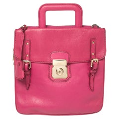 D&G Pink Leather Miss Allyson Shoulder Bag