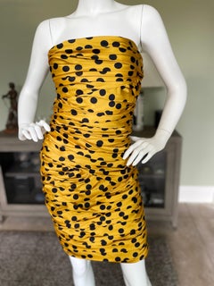 D&G Polka Dot Silk Strapless Corset Cocktail Dress by Dolce & Gabbana NWT