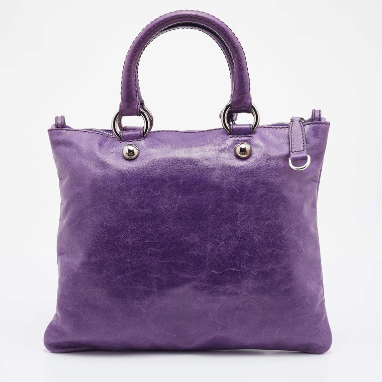 D&G Purple Leather Emy Tote For Sale at 1stDibs
