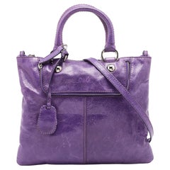 D&G Purple Leather Emy Tote