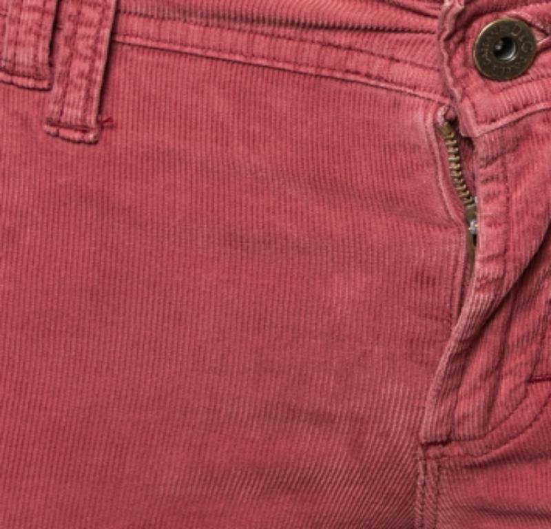 Women's D&G Red Corduroy Low Rise Boot-Cut Tight Fit Pants S Waist 29