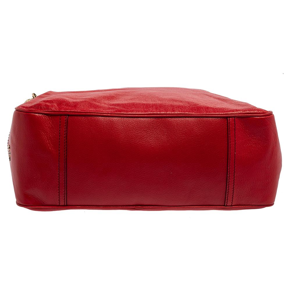 Women's D&G Red Leather Katri Satchel